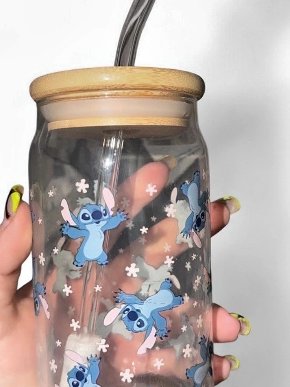 Disney Stitch Tumbler with Bamboo Lid and Straw